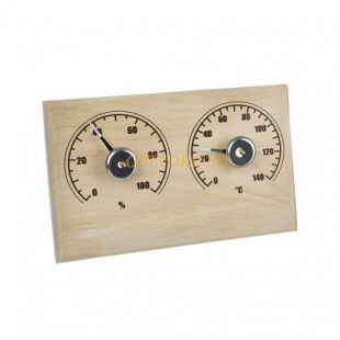 Термометр для бани и сауны СБО-2ТГ (термометр+гигрометр, прямоугольная)