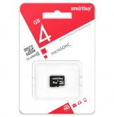 Карта памяти  MicroSDHC 4Gb Smart Buy Класс10 б/а