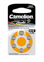 Элемент питания CAMELION ZA 13 BL6 (для слух. аппаратов)