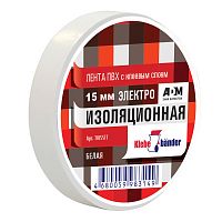 Изолента ПВХ Klebebander 15мм х 10м БЕЛАЯ арт.ТIK551Т 8шт в упак /3483