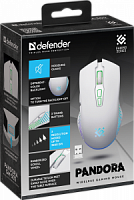 Мышь компьютерная DEFENDER GM-502 Pandora белый/52502
