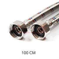 Подводка для воды сталь 1/2" 100см г/г 