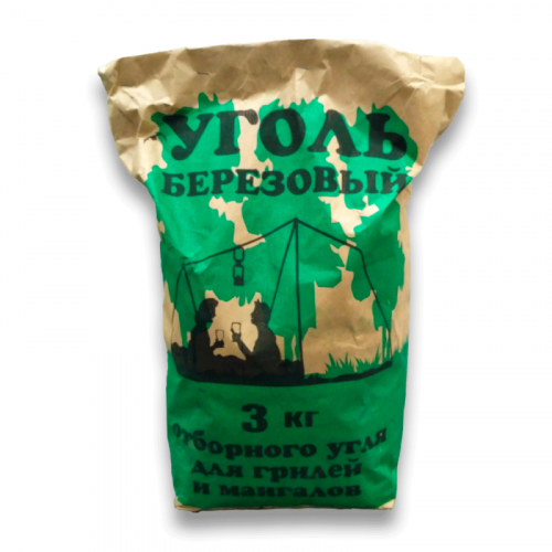 Уголь березовый 3кг
