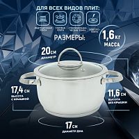 Кастрюля 3л "Фостер" (3с166) г.Аша