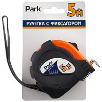 Рулетка Park с фиксатором, прорезиненный корпус, 5мx19мм /105973