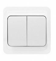 Выключатель 2кл. Марс 10А, белый с/у Smartbuy (SBE-02w-10-SW2-0) /36130
