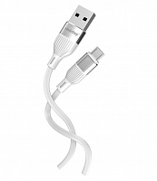 Кабель USB /MicroUSB 1м Smartbuy S72 белый, 2.4 А, сил., 1м, Smartbuy (iK-12-S72w)