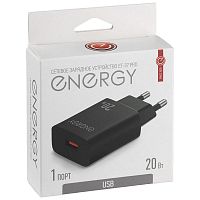 Блок питания сетевой 1 USB Energy ET-37 PRO, 20 Вт, цвет черный /109933