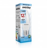 Лампа светодиодная Smartbuy LED C37-12W/4000/E27