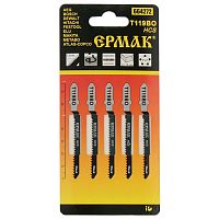 Пилки Ермак Т-119ВО д/лобзика (HCS EU 51*2 мм.) (дер., фиг.рез.), 5шт.(664-272)