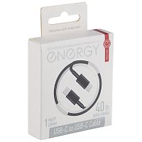 Кабель USB-С/USB-C 1м Energy ET-32 черный 40Вт /108048