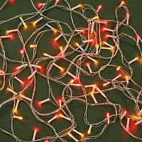 Гирлянда "Вьюн" (384-146) 9 м СНОУ БУМ, 100 LED ламп, постоянное красное и золотое свечение, ПВХ про
