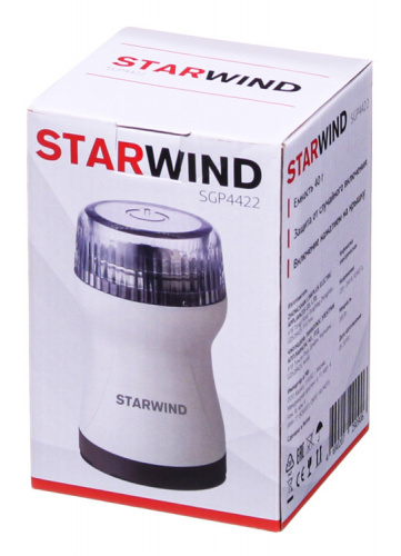 Кофемолка Starwind SGP4422 (200Вт, 40г) фото 2 Кофемолка Starwind SGP4422 (200Вт, 40г) фото 2