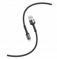 Кабель USB /Lightning 1м Smartbuy S26 черн-сер, 3 А,PD, нейл, 1 м, (iK-512-S26bg)