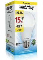 Лампа светодиодная Smartbuy LED A60-15W/3000/E27 SBL-A60-15-30K-E27 (теплый свет)