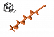 Шнек для грунта Carver GDB-150 однозаходный (d пос=20мм, D=150мм, L=80см) 01.003.00046