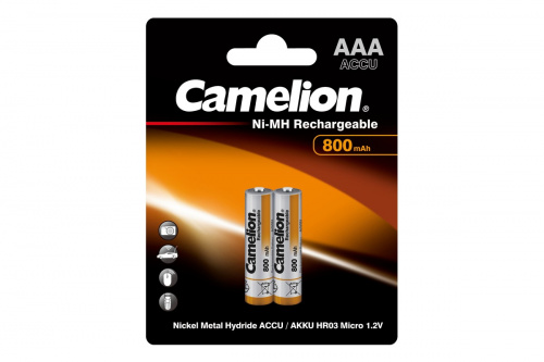 Аккумулятор Camelion R03 (AAA) 800mAh Ni-Mh BL2 Аккумулятор Camelion R03 (AAA) 800mAh Ni-Mh BL2