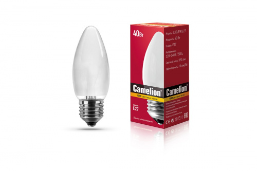 Лампа накал. Camelion 40/B/FR/E27 свеча с мат.кол ВЫПИСЫВАТЬ ПО 10 штук бьются! Лампа накал. Camelion 40/B/FR/E27 свеча с мат.кол ВЫПИСЫВАТЬ ПО 10 штук бьются!