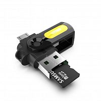 Переходник штекер USB/TF-штекер microUSB, OTG EZRA OC02/Орбита OT-SMA25 